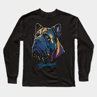 Boerboel Dog Portrait South Africa | Mastiff Breed | Family Guard Dog Long Sleeve T-Shirt